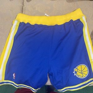 Mitchell and Ness NBA Authentic Golden State Warrior shorts